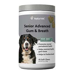 Senior Advanced Gum and Breath Soft Chew for Dogs  NaturVet